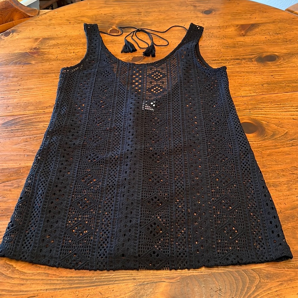 Xhilaration Black Lace Swimsuit Coverup Size Medium